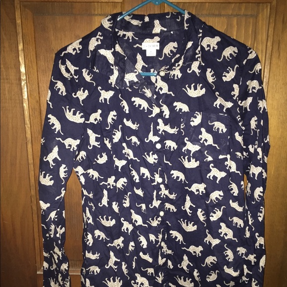 J. Crew Factory Tops - J Crew Factory lion shirt Large EUC